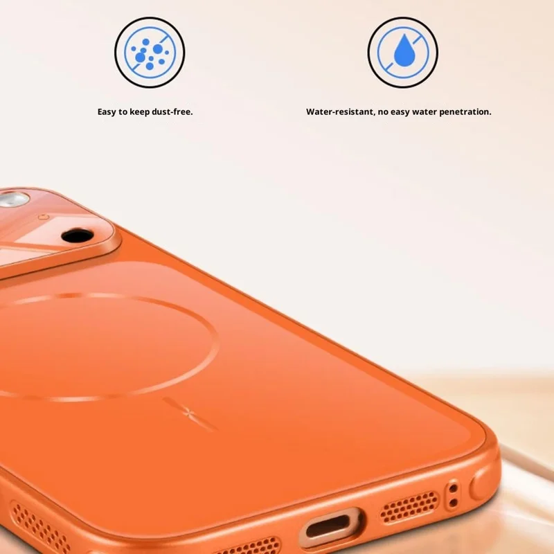 Für iPhone 17 Pro Hülle kompatibel mit MagSafe Vollschutz matte Hautgefühl PC + TPU Handyhülle - Orange