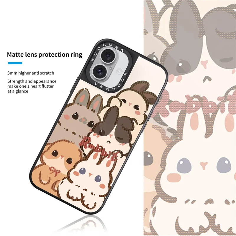 For iPhone 17 Case Compatible with MagSafe Pattern Printing TPU PC High Aluminium-silicon Glass Phone Cover - Style A