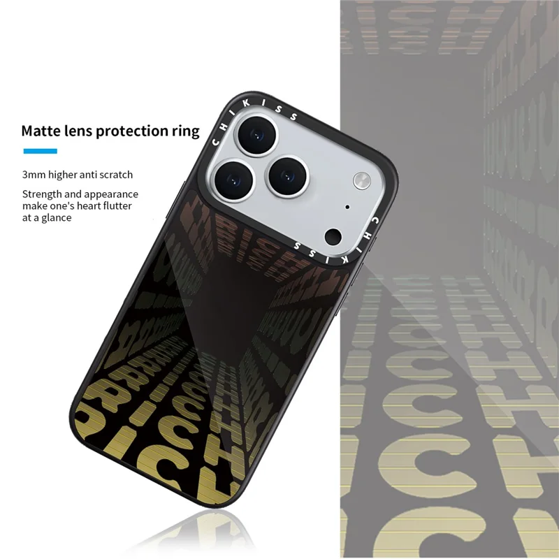 Custodia per iPhone 17 Pro Compatibile con MagSafe Stampa a Motivi TPU PC Vetro in Alluminio-silicio Cover per Cellulare - Stile A