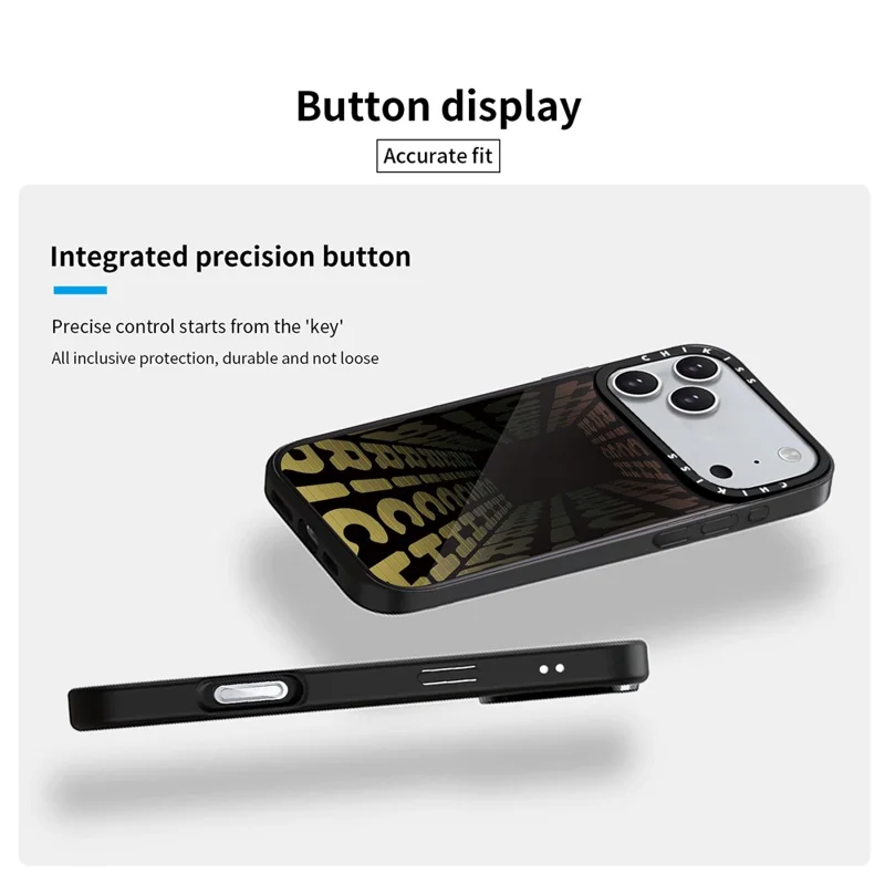 Custodia per iPhone 17 Pro Compatibile con MagSafe Stampa a Motivi TPU PC Vetro in Alluminio-silicio Cover per Cellulare - Stile A