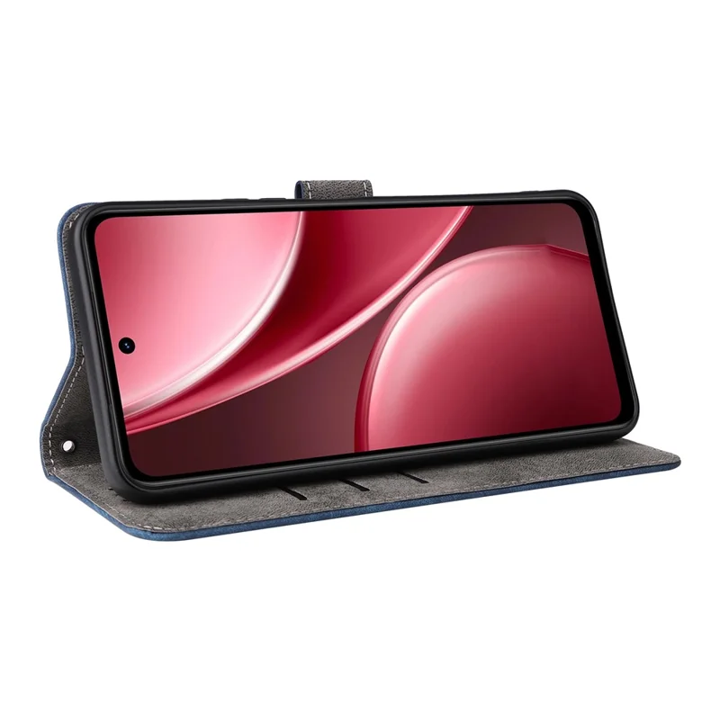 Til vivo Y31 5G / Y21d Etui, Wallet, RFID-blokerende PU-læderetui med stand og stropløsning - Blå