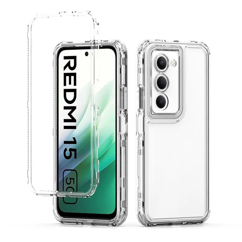 Étui pour Xiaomi Redmi 15 5G (Global) (169 mm) Antidérapant Acrylique TPU Transparent Housse de Téléphone