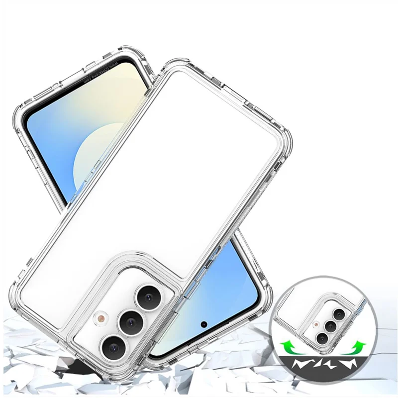 Capa Anti-Arranhões para Samsung Galaxy S25 FE, Capa de Telefone Transparente de TPU Acrílico