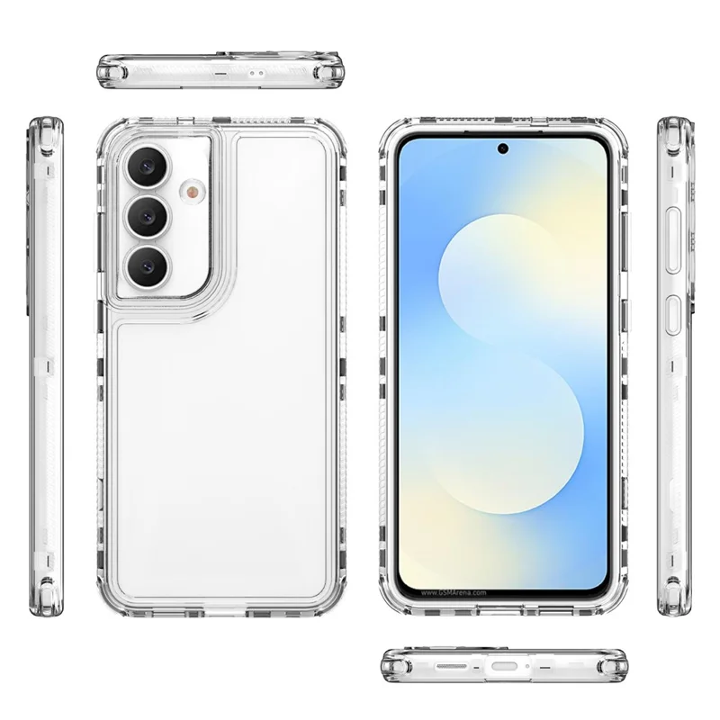 Capa Anti-Arranhões para Samsung Galaxy S25 FE, Capa de Telefone Transparente de TPU Acrílico