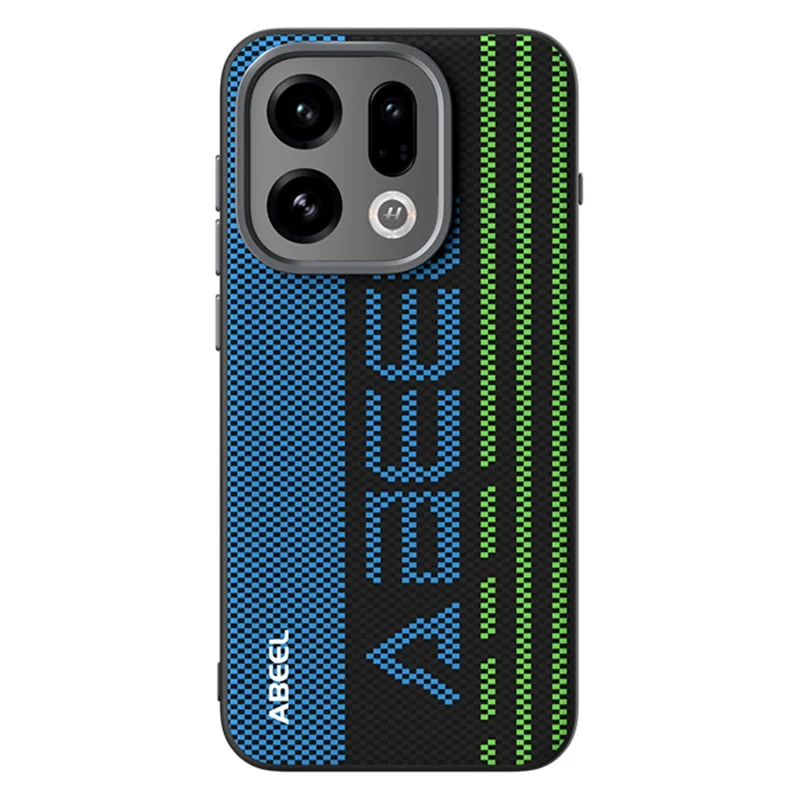 ABEEL For Oppo Find X9 5G Magnetic Case Micro-Embossing 6D Printed PC TPU Aluminum Alloy Leather Phone Cover - Outstanding No. 1