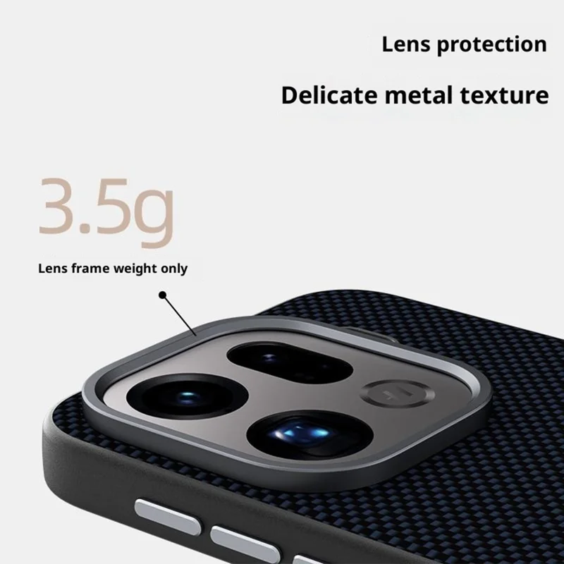 ABEEL For Oppo Find X9 Pro 5G Magnetic Case Printed PC TPU Aluminum Alloy Leather Phone Cover - Black