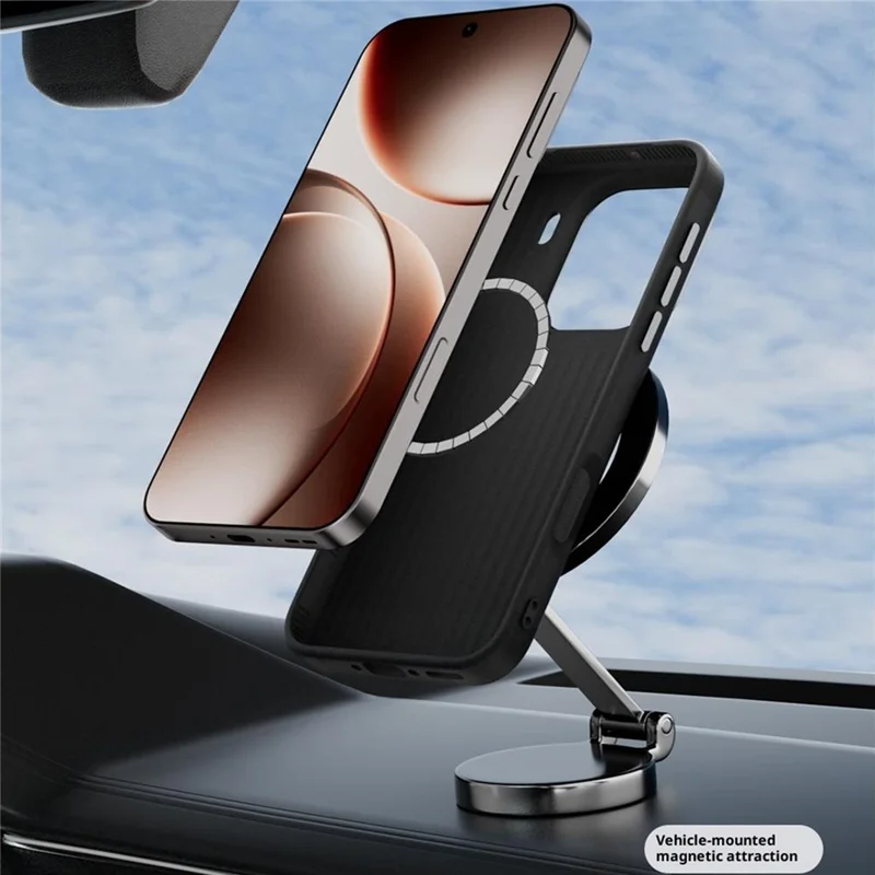 ABEEL Funda para Oppo Find X9 Pro 5G Compatible con MagSafe Cubierta Posterior Texturizada con Microrelieve - Negro