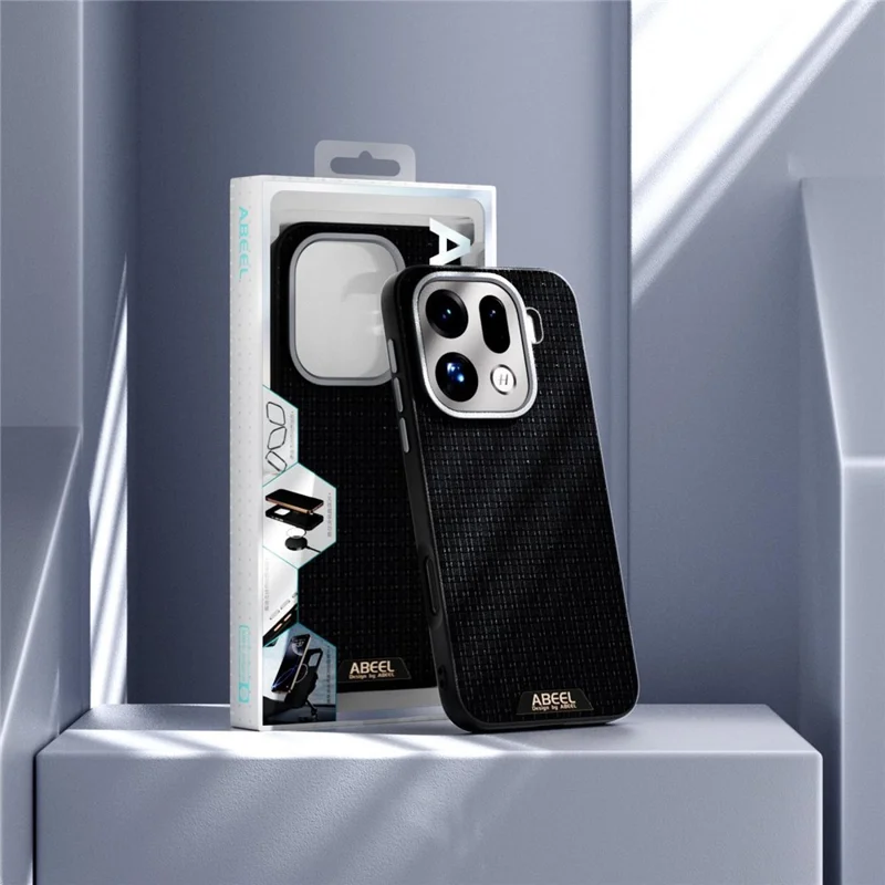 ABEEL Funda para Oppo Find X9 Pro 5G Compatible con MagSafe Cubierta Posterior Texturizada con Microrelieve - Negro