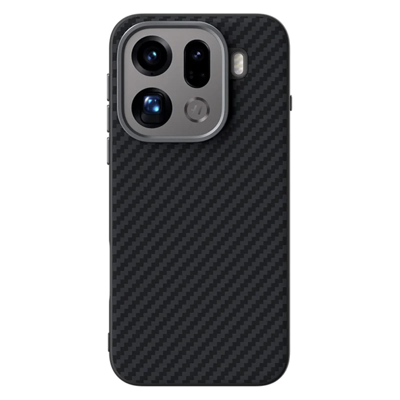 ABEEL For Oppo Find X9 Pro 5G Magnetic Case Carbon Fiber Texture Back Cover - Black