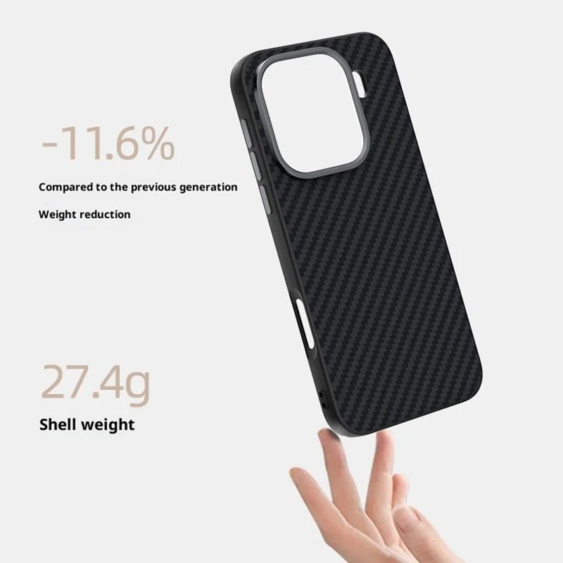 ABEEL For Oppo Find X9 Pro 5G Magnetic Case Carbon Fiber Texture Back Cover - Black