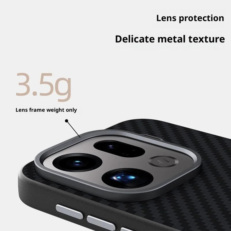 ABEEL For Oppo Find X9 Pro 5G Magnetic Case Carbon Fiber Texture Back Cover - Black