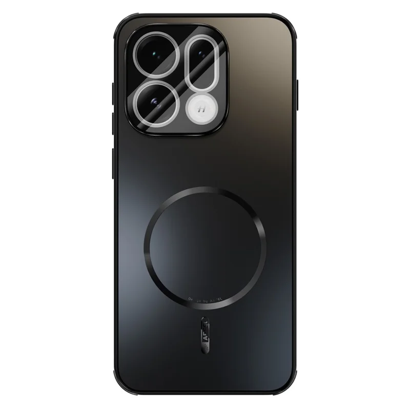 ABEEL For Oppo Find X9 5G Magnetic Case TPU PC Cooling Matte Phone Back Cover with Lens Film - Black