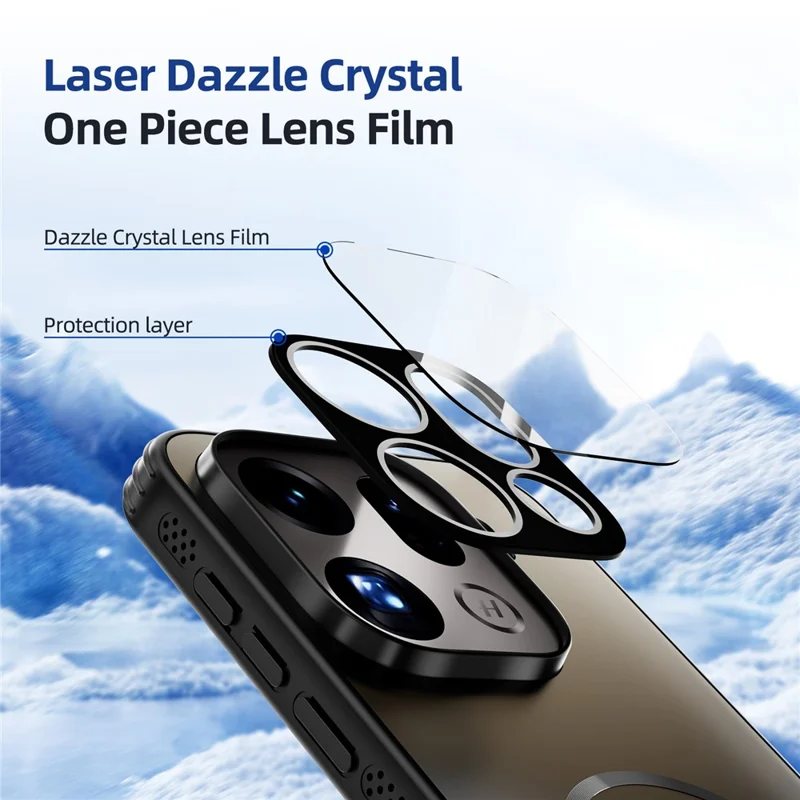 ABEEL For Oppo Find X9 5G Magnetic Case TPU PC Cooling Matte Phone Back Cover with Lens Film - Black