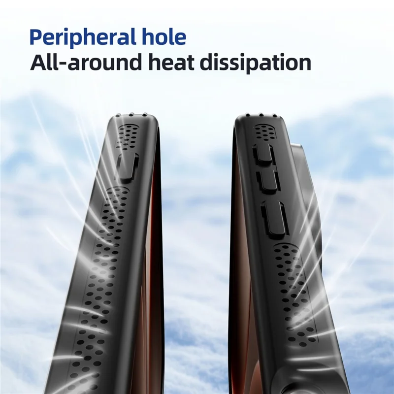 ABEEL For Oppo Find X9 5G Magnetic Case TPU PC Cooling Matte Phone Back Cover with Lens Film - Black