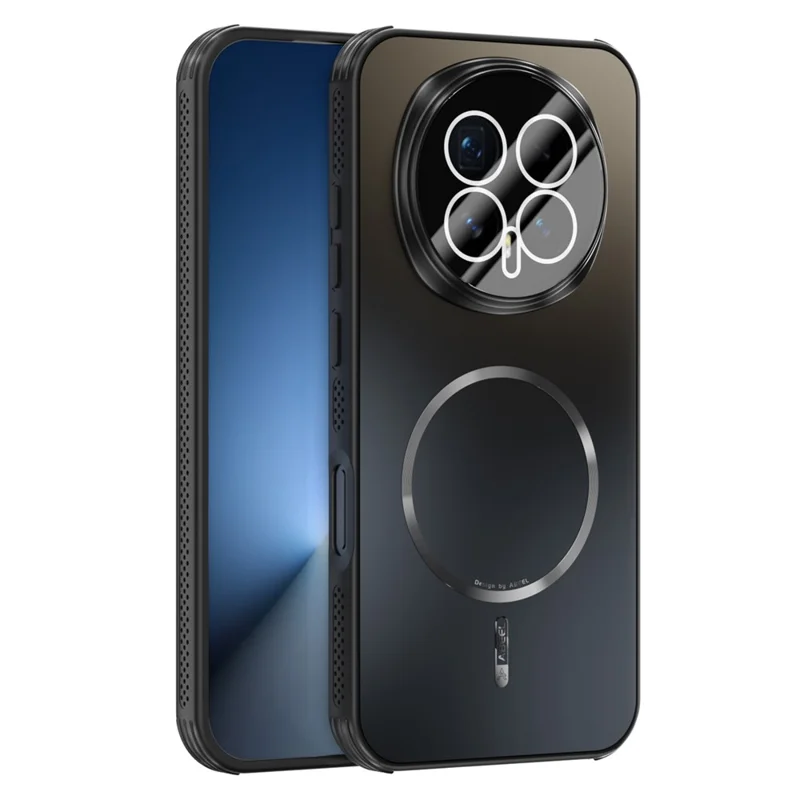ABEEL For Honor Magic8 5G Magnetic Case TPU PC Cooling Matte Phone Back Cover with Lens Film - Black