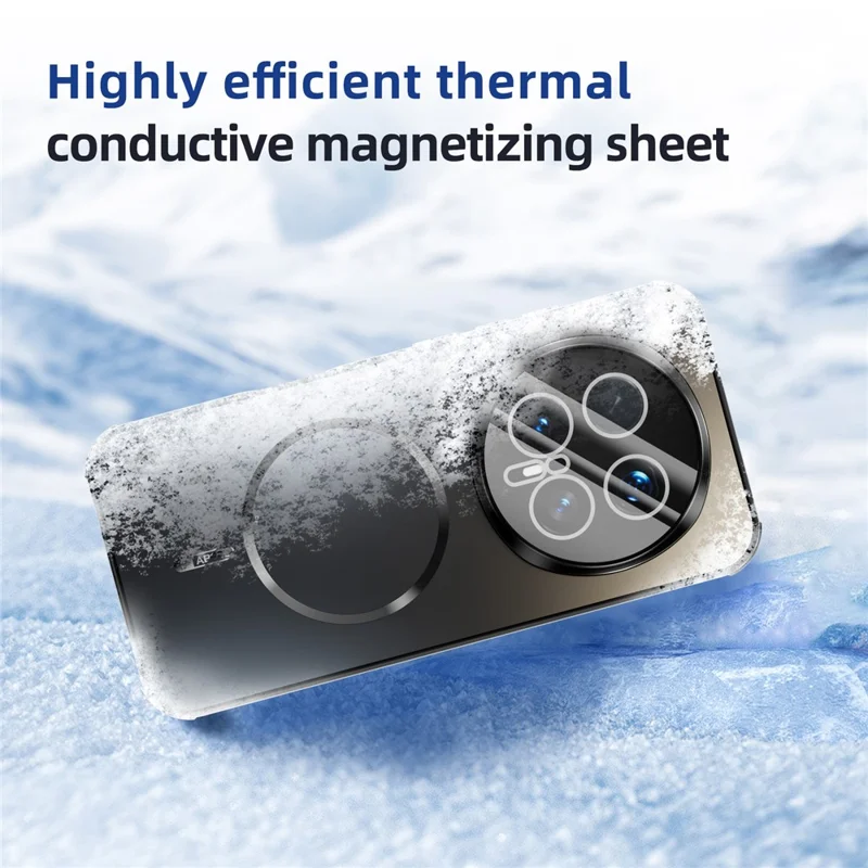 ABEEL For Honor Magic8 5G Magnetic Case TPU PC Cooling Matte Phone Back Cover with Lens Film - Black