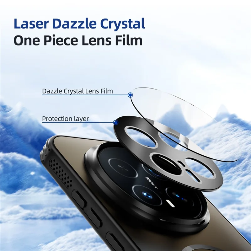 ABEEL For Honor Magic8 5G Magnetic Case TPU PC Cooling Matte Phone Back Cover with Lens Film - Black