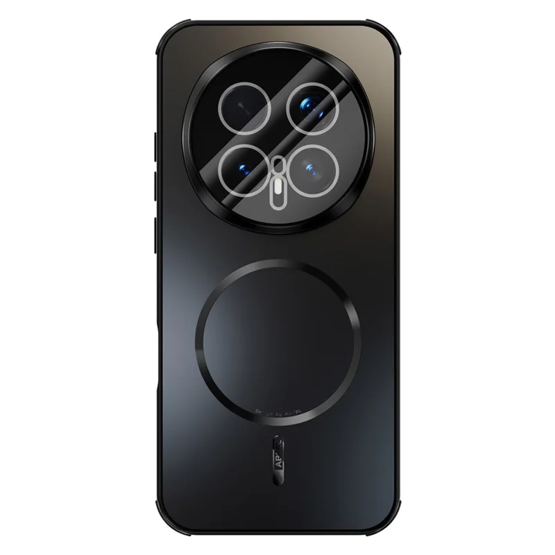 ABEEL لجهاز Honor Magic8 Pro 5G غطاء هاتف متوافق مع MagSafe من مادة TPU وPC، غطاء خلفي مات مزود بفيلم عدسة وتبريد - أسود