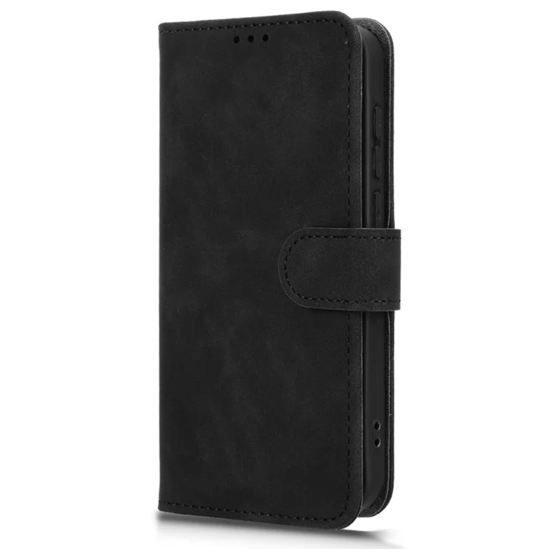 For vivo X300 5G Leather Case Skin Feel Anti Drop Wallet Flip Phone Cover - Black