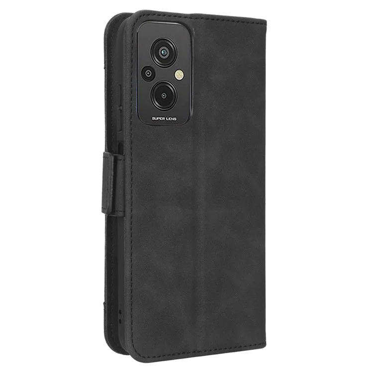 Pour Xiaomi Redmi 11 Prime 4G Slots Multiples Slots pu Leather Dual Magnetic Télat Téléphone Cover Stand Portefeuille Portefeuille - le Noir
