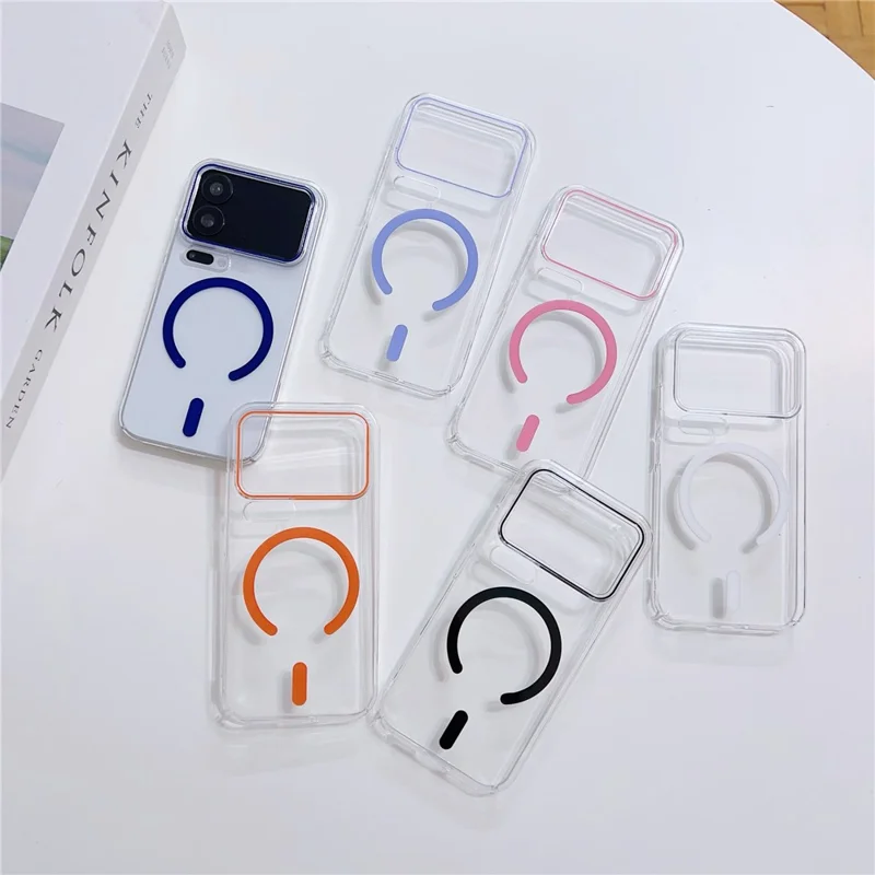 Custodia Xiaomi 17 Pro compatibile con MagSafe, ultra sottile, cover posteriore in PC trasparente - Nero