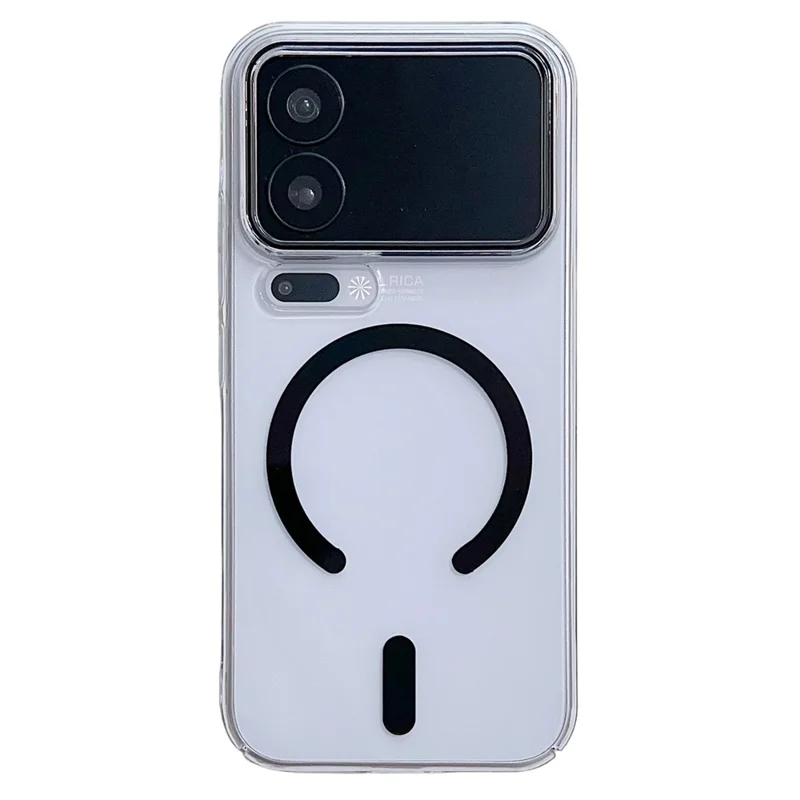 For Xiaomi 17 Pro Max Magnetic Case Ultra Thin Clear PC Phone Back Cover - Black