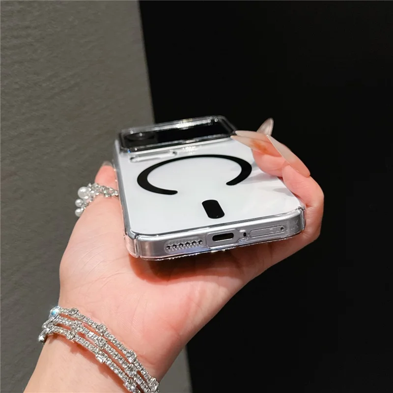 For Xiaomi 17 Pro Max Magnetic Case Ultra Thin Clear PC Phone Back Cover - Black