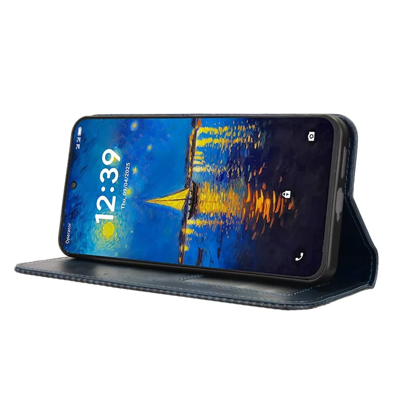 Étui en cuir pour TCL NxtPaper 60 Ultra 5G, support portefeuille, texture rétro, housse de téléphone - Bleu