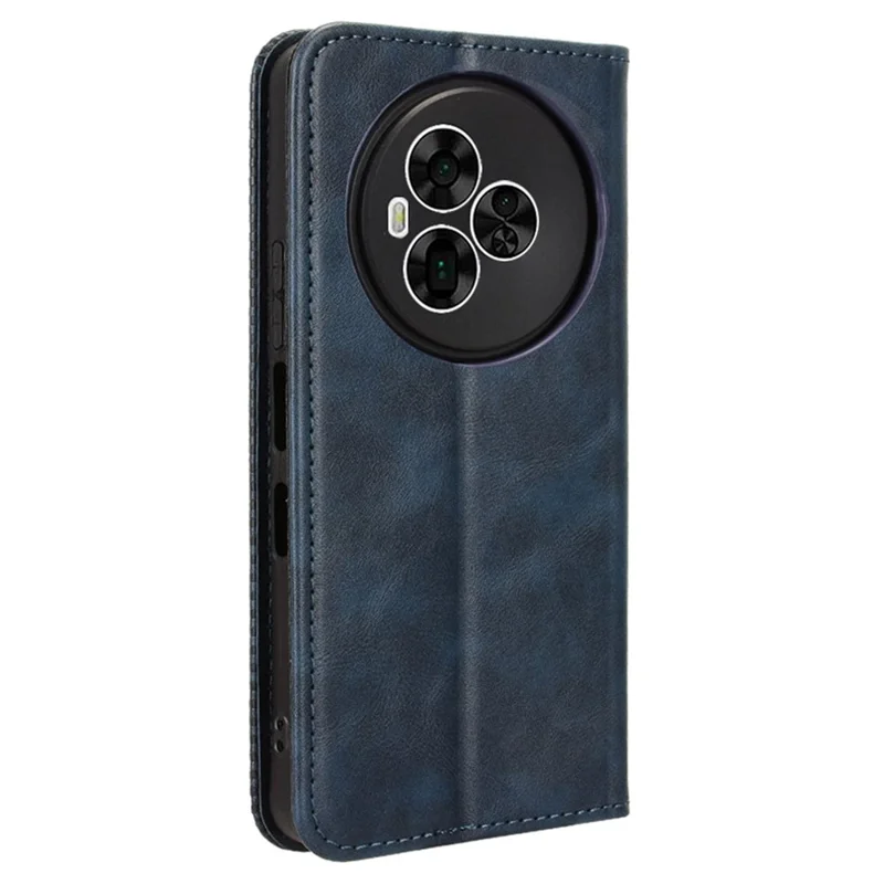 Étui en cuir pour TCL NxtPaper 60 Ultra 5G, support portefeuille, texture rétro, housse de téléphone - Bleu