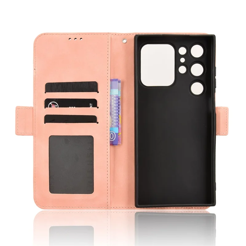 For Oukitel C62 / C62 Pro Leather Case Phone Wallet Cover with Multiple Card Slots - Pink