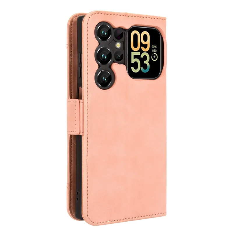 For Oukitel C62 / C62 Pro Leather Case Phone Wallet Cover with Multiple Card Slots - Pink