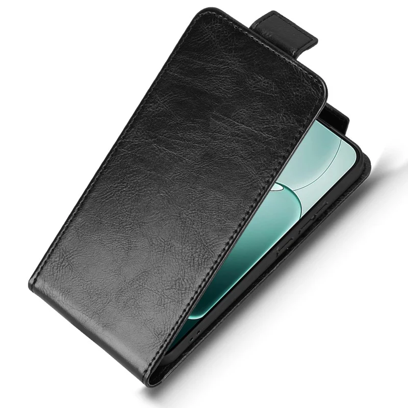 Stand Case For Oppo A6 Pro 5G  /  4G  /  F31 5G Magnetic Clasp Vertical Flip Leather Phone Cover with Card Holder - Black