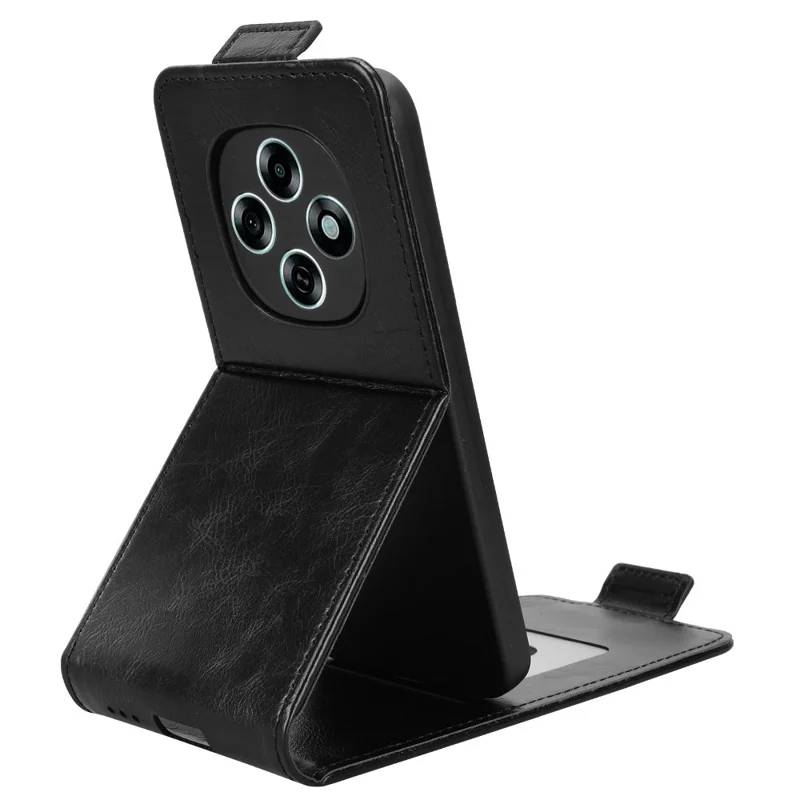 For Oppo F13 Pro 5G  /  A6 Pro 5G (China) Stand Case Magnetic Clasp Vertical Flip Leather Phone Cover with Card Holder - Black