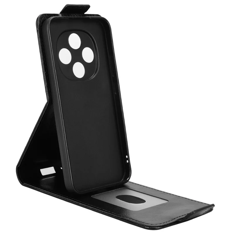 For Oppo F13 Pro 5G  /  A6 Pro 5G (China) Stand Case Magnetic Clasp Vertical Flip Leather Phone Cover with Card Holder - Black