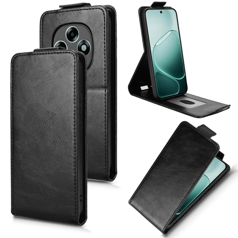For Oppo F13 Pro 5G  /  A6 Pro 5G (China) Stand Case Magnetic Clasp Vertical Flip Leather Phone Cover with Card Holder - Black