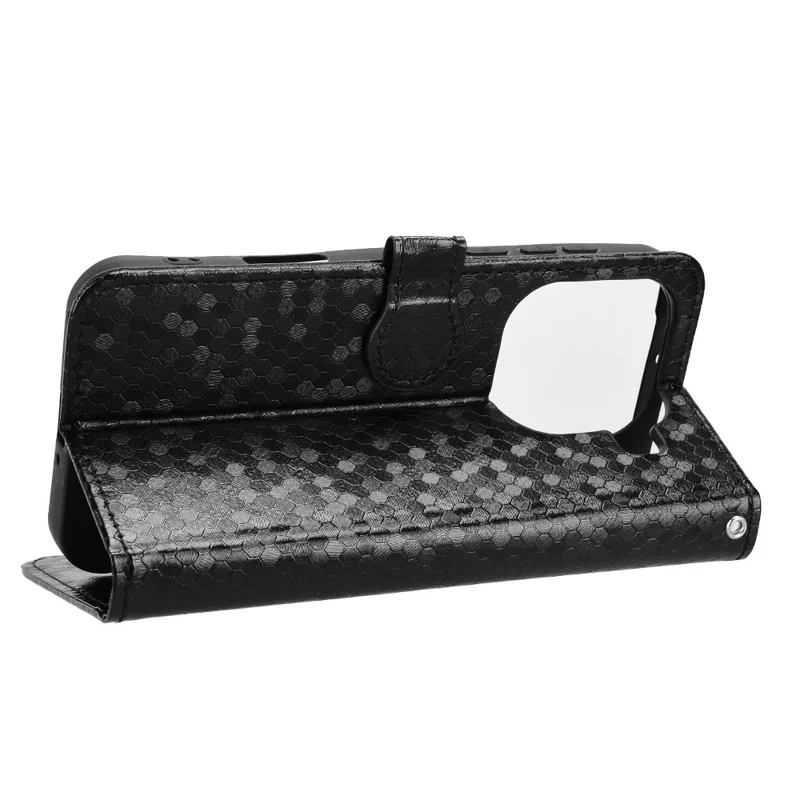 Для Oppo Find X9 Pro 5G Чехол-бумажник с точечным узором из искусственной кожи с ремешком на запястье - черный