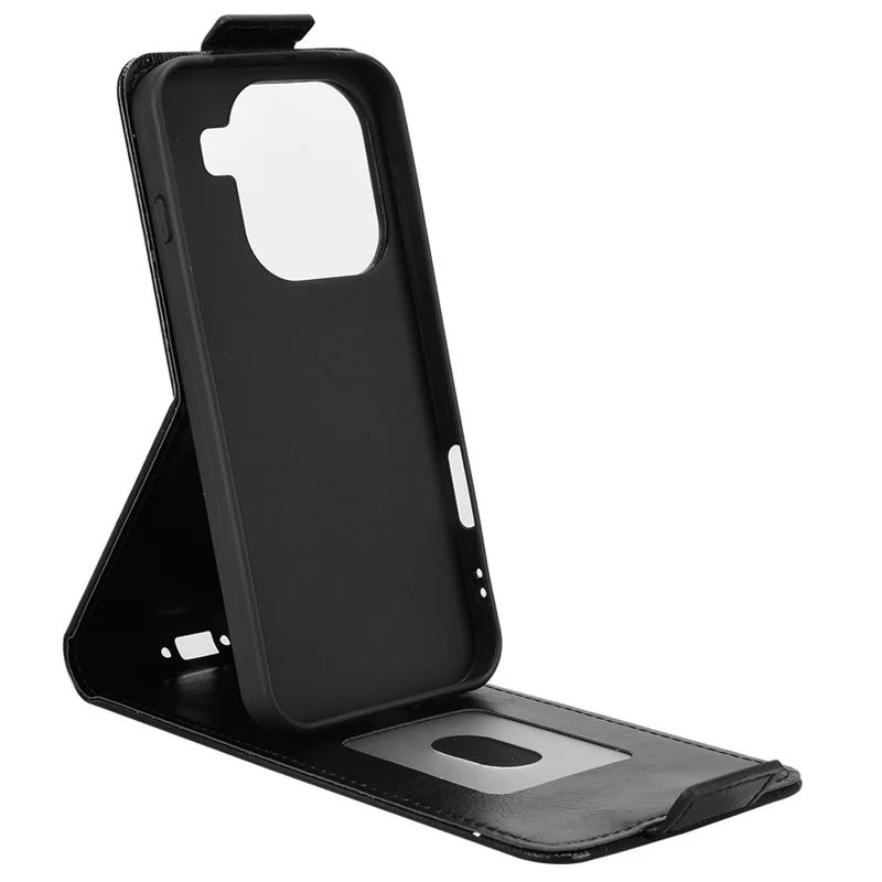 Per Oppo Find X9 Pro 5G Custodia Stand Fermaglio Magnetico Flip Verticale Cover in Pelle con Porta Carte - Nero