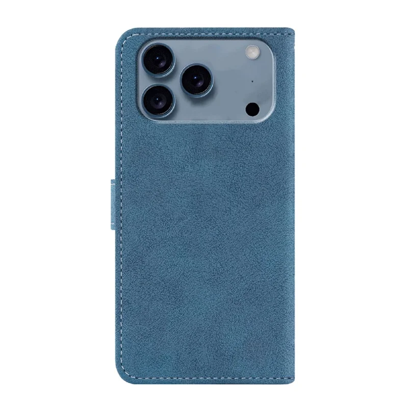 iPhone 17 Pro Max Hülle Retro PU Leder Brieftasche Handyhülle mit rotierenden Kartenfächern - Blau