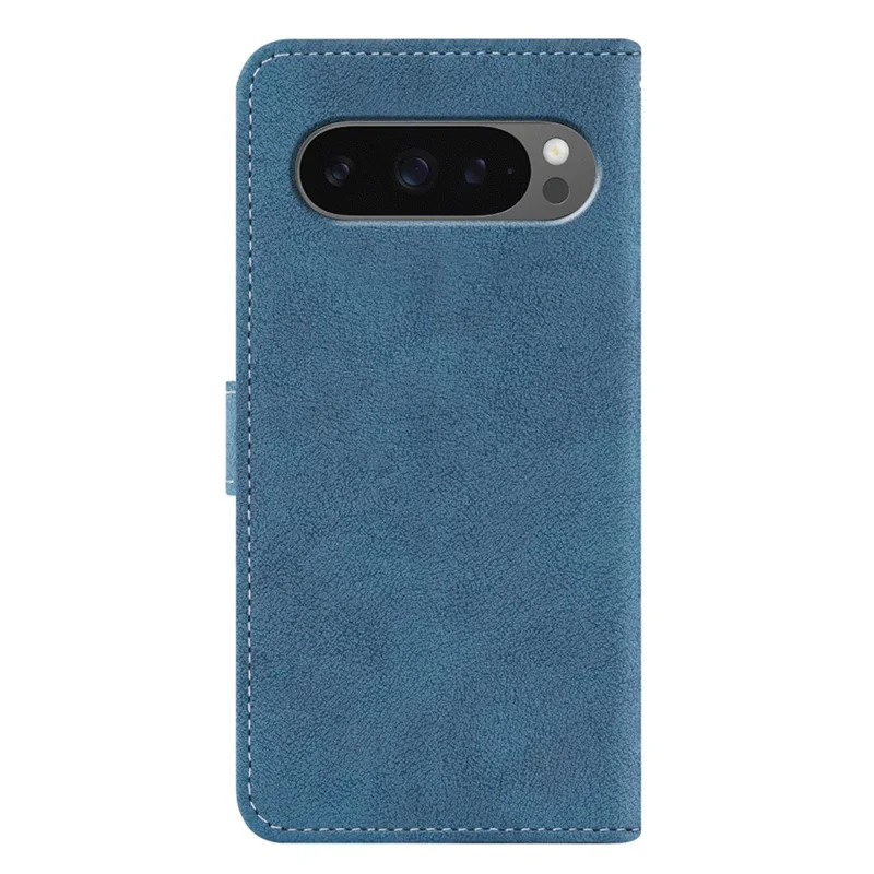 Para Google Pixel 10 Pro XL / 9 Pro XL Capa Retro de Couro PU Carteira Capa de Telefone com Slots de Cartão Giratórios Suporte - Azul