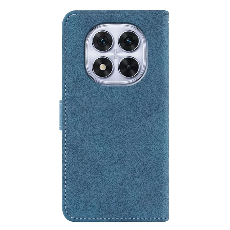 Til Xiaomi Redmi Note 14 Pro 4G / 5G / Poco X7 5G Taske Retro PU Læder Wallet Telefonbeskyttelse med Roterende Kortpladser Holder - Blå