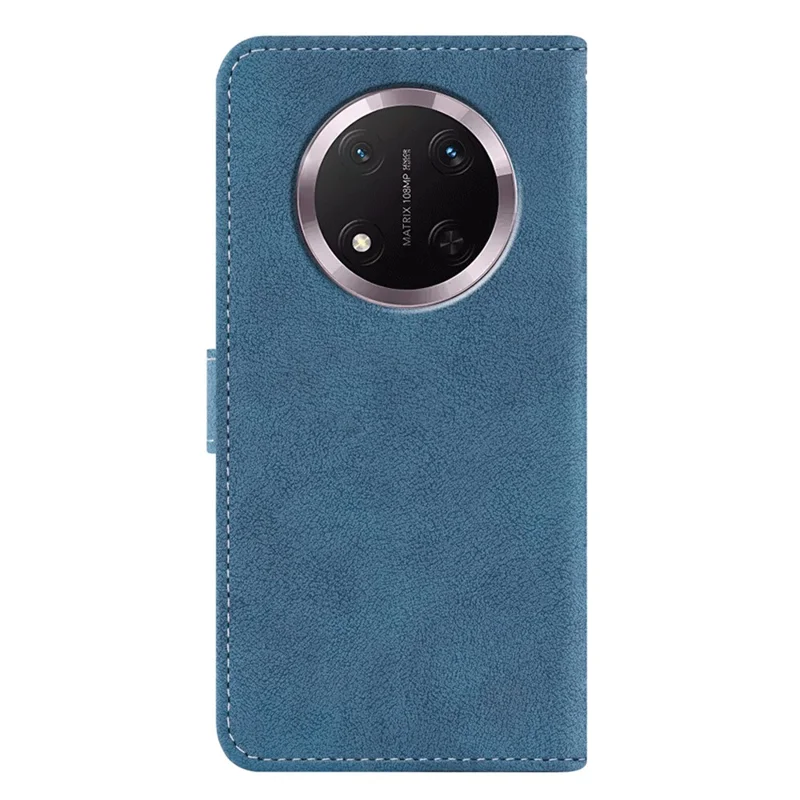Capa de Telefone para Honor Magic7 Lite 5G.X9c 5G.X60 Pro 5G Retro Couro PU Carteira Capa com Slots de Cartão Giratórios - Azul