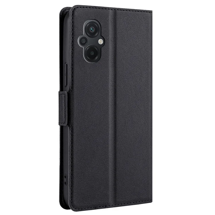 Custodia per Cellulare per Xiaomi Poco M5 4G Anti-graffio Chiusura Magnetica Doppia Custodia in Pelle PU con Supporto per Schede - Nero