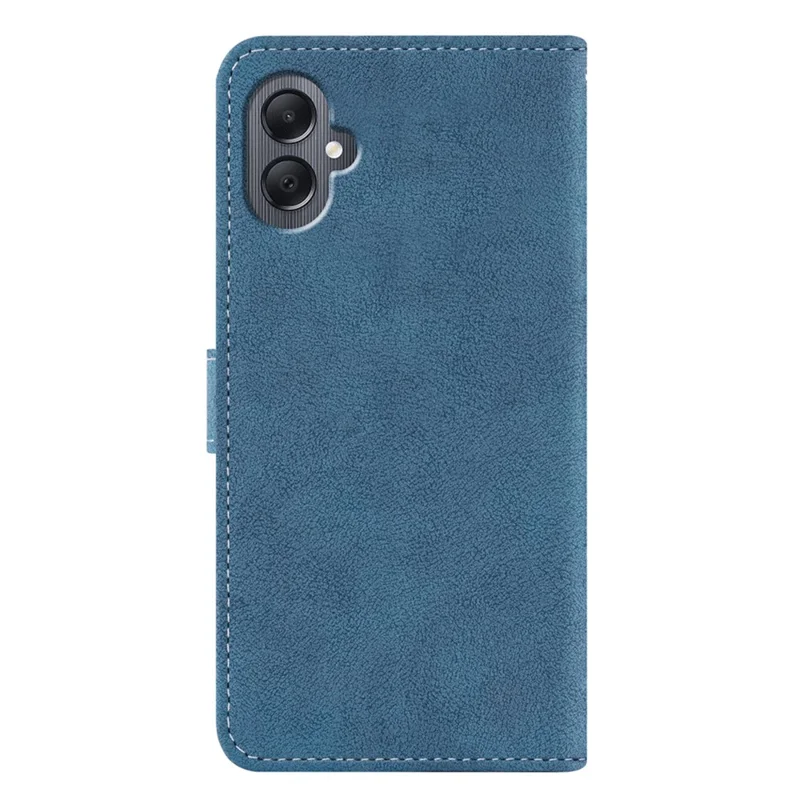 For Samsung Galaxy A06 4G Case Retro PU Leather Wallet Phone Cover with Rotating Card Slots Holder - Blue
