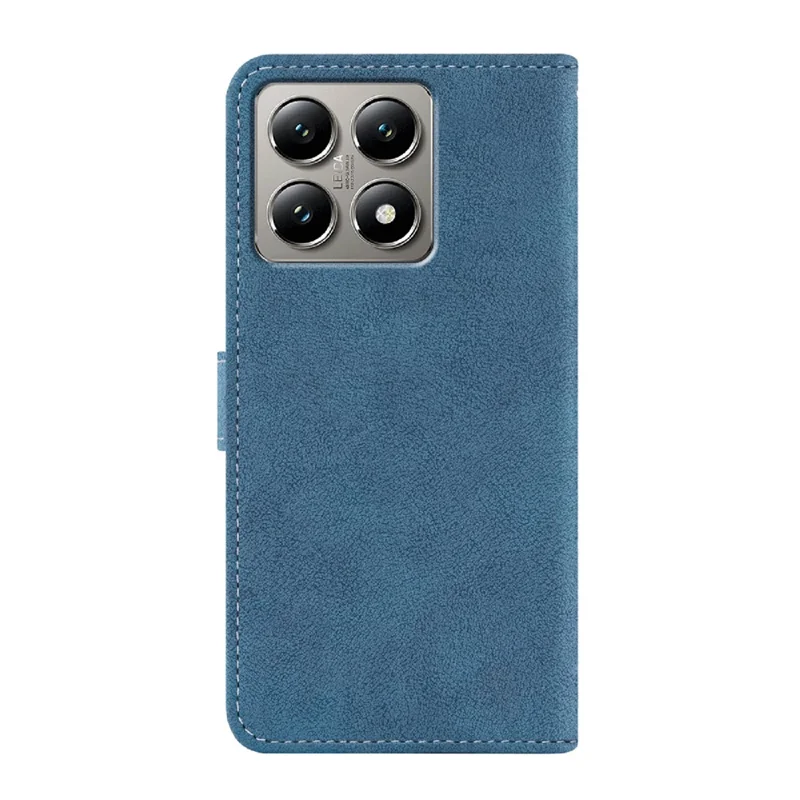 For Xiaomi 14T Pro Case Retro PU Leather Wallet Phone Cover with Rotating Card Slots Holder - Blue