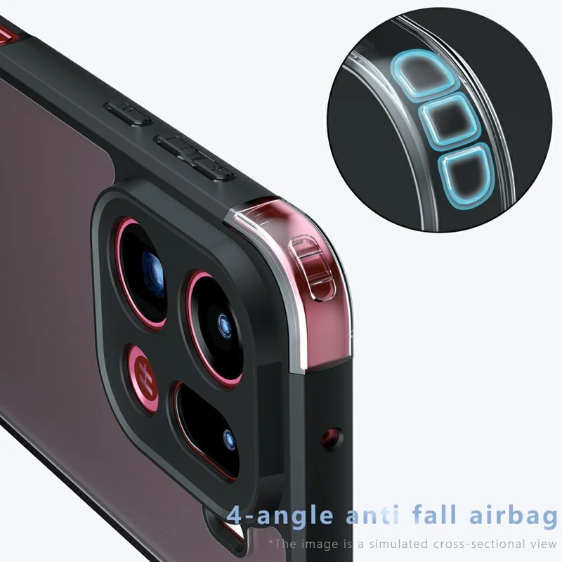 Per Oppo Find X9 Pro 5G Case Skin-Touch TPU + PC Matte Phone Back Cover, Trasparente Nero