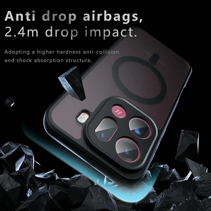 Custodia per Oppo Find X9 Pro 5G compatibile con MagSafe TPU + PC Matte Skin Touch Phone Cover