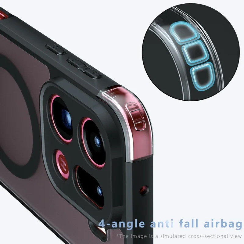 Custodia per Oppo Find X9 Pro 5G compatibile con MagSafe TPU + PC Matte Skin Touch Phone Cover