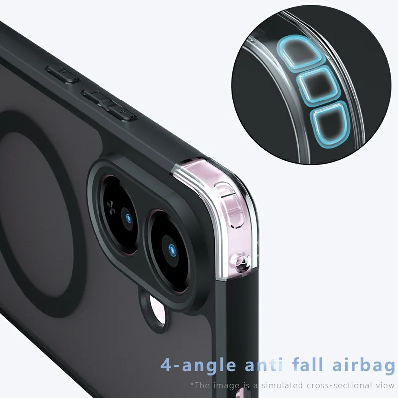 Per vivo V60 Lite 5G / 4G Custodia compatibile con MagSafe TPU + PC Matte Skin Touch Phone Cover