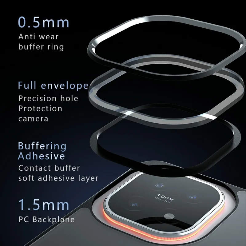 For vivo iQOO 15 5G Case Skin-Touch TPU + PC Matte Phone Back Cover, Transparent Black