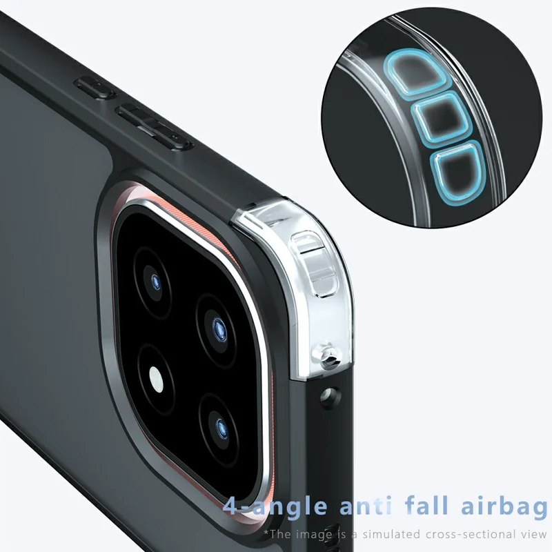 For vivo iQOO 15 5G Case Skin-Touch TPU + PC Matte Phone Back Cover, Transparent Black